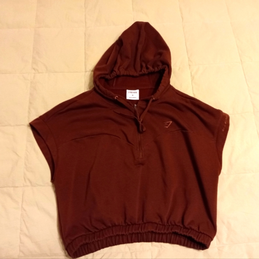Gymshark X Whitney Simmons cropped sleeveless hoodie